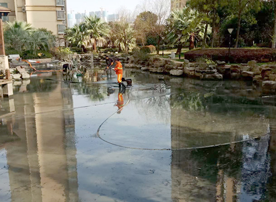 福田景观池淤泥清理